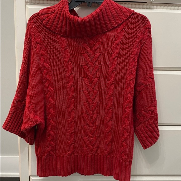 Leo & Nicole Red Cowl Neck Sweater - Picture 5 of 7